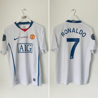 Manchester United away football shirt 2008/09 CR7 embroidered Medium