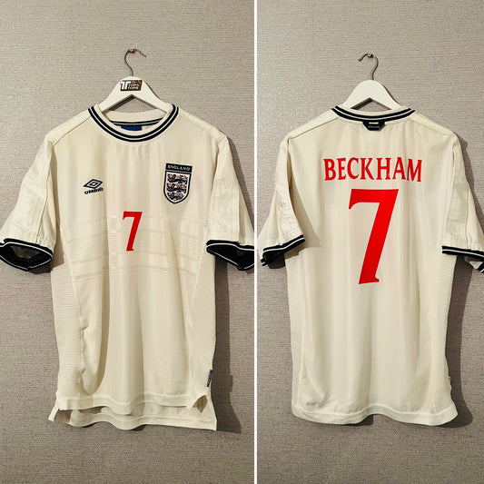 England home football shirt 1999/2000 Beckham XL