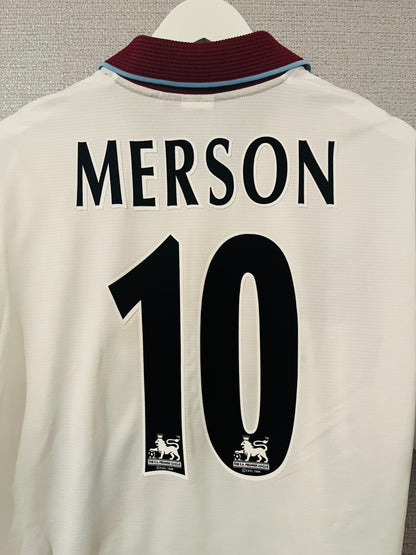 Aston Villa away football shirt 1999/2000 Merson Medium