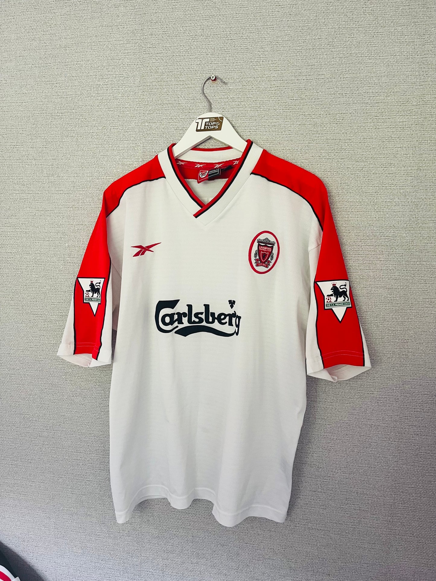 Liverpool away football shirt 1998/2000 Fowler XL