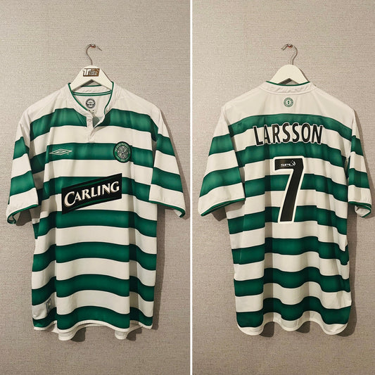 Glasgow Celtic home football shirt 2003/04 Larsson XXL