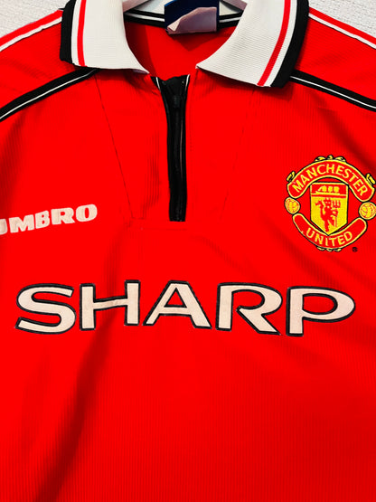 Manchester United home football shirt 1998/99 Beckham Medium