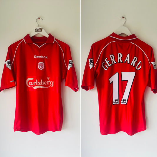Liverpool home football shirt 2000/02 Gerrard Small