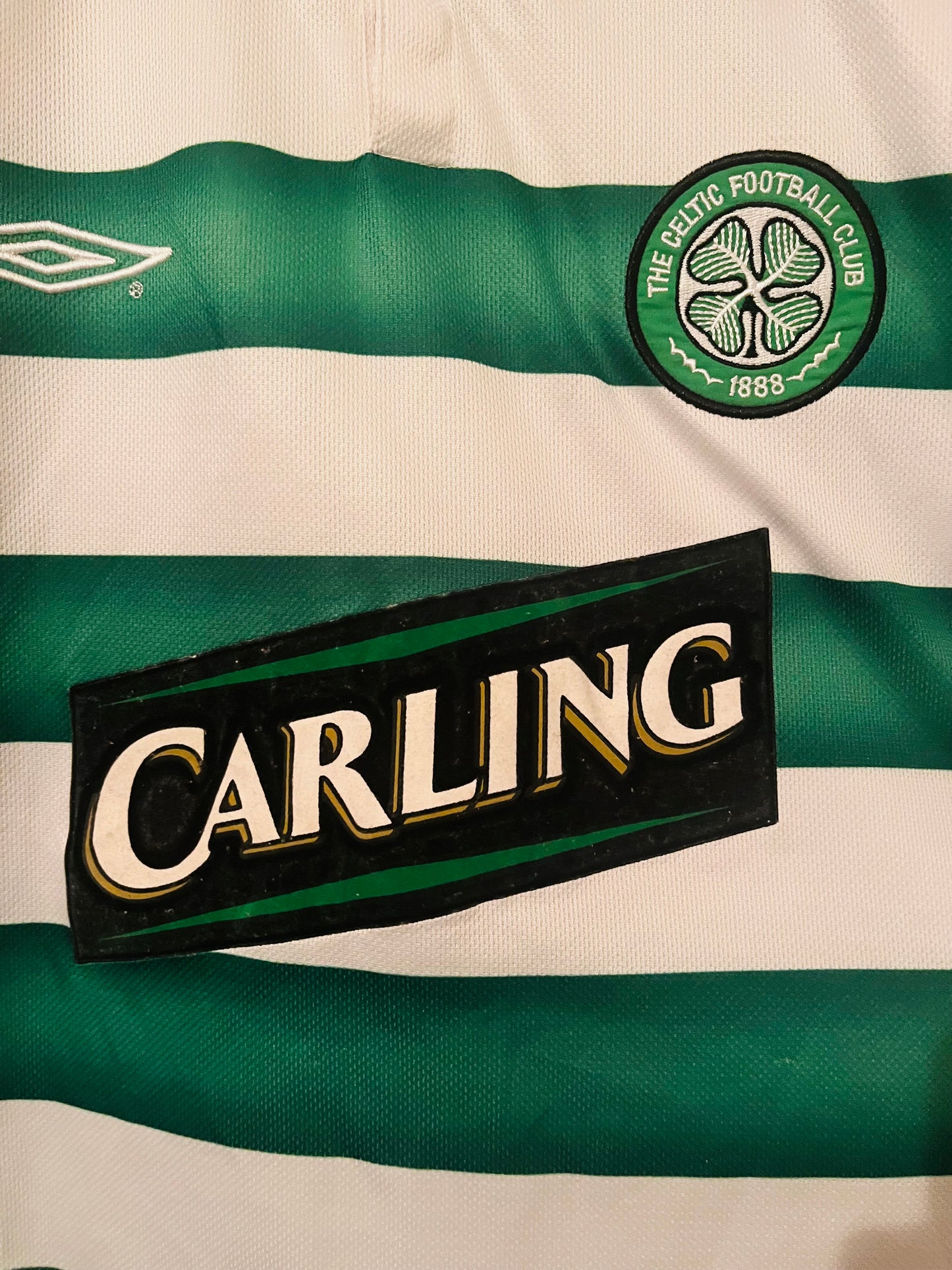 Glasgow Celtic home football shirt 2003/04 Larsson Large