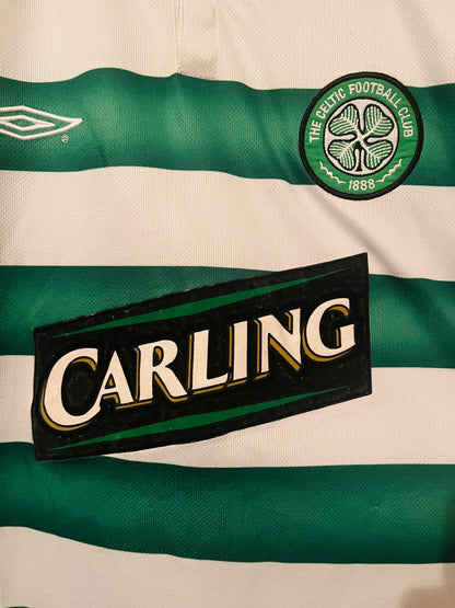 Glasgow Celtic home football shirt 2003/04 Larsson Large