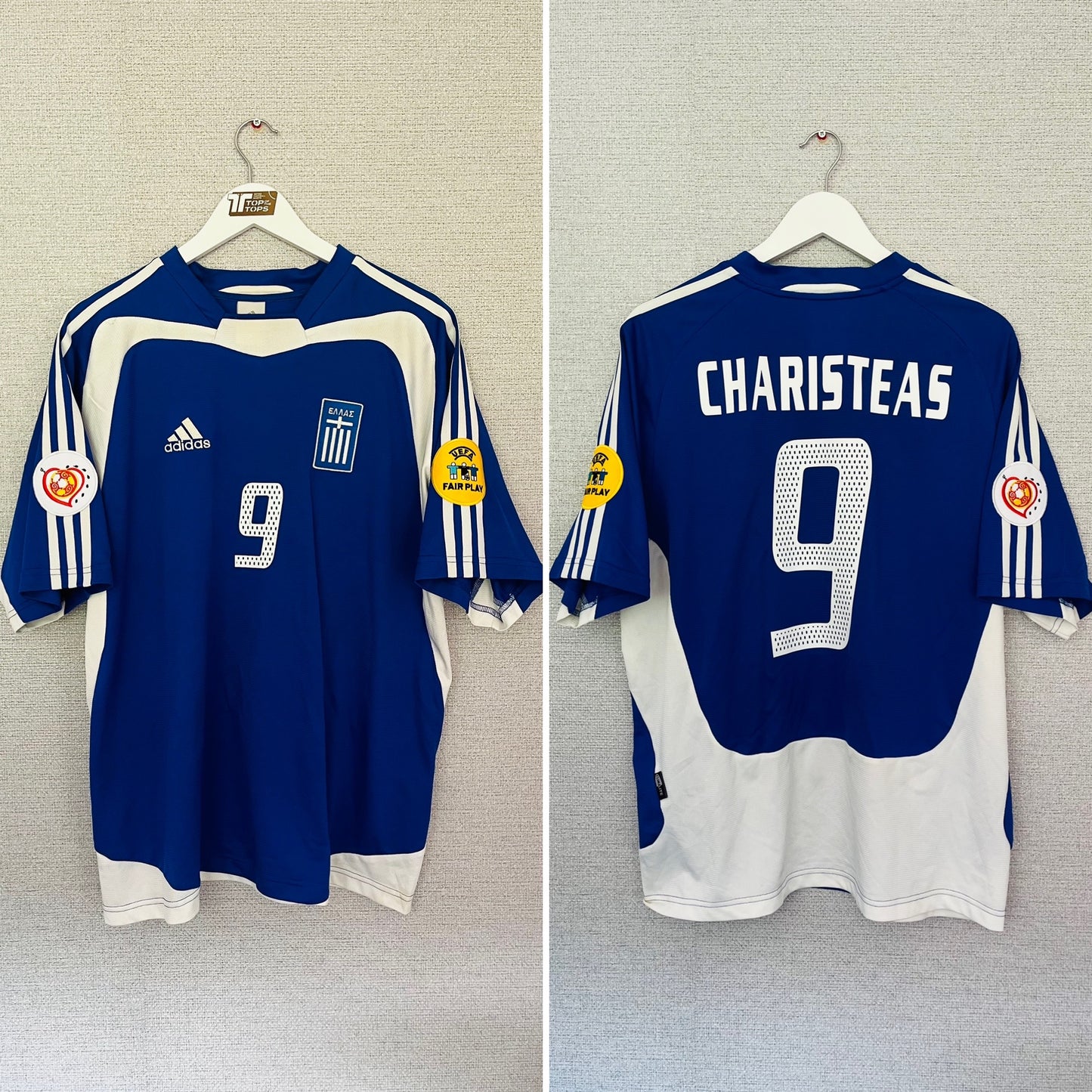 Greece home football shirt
Euro 2004 Charisteas Large