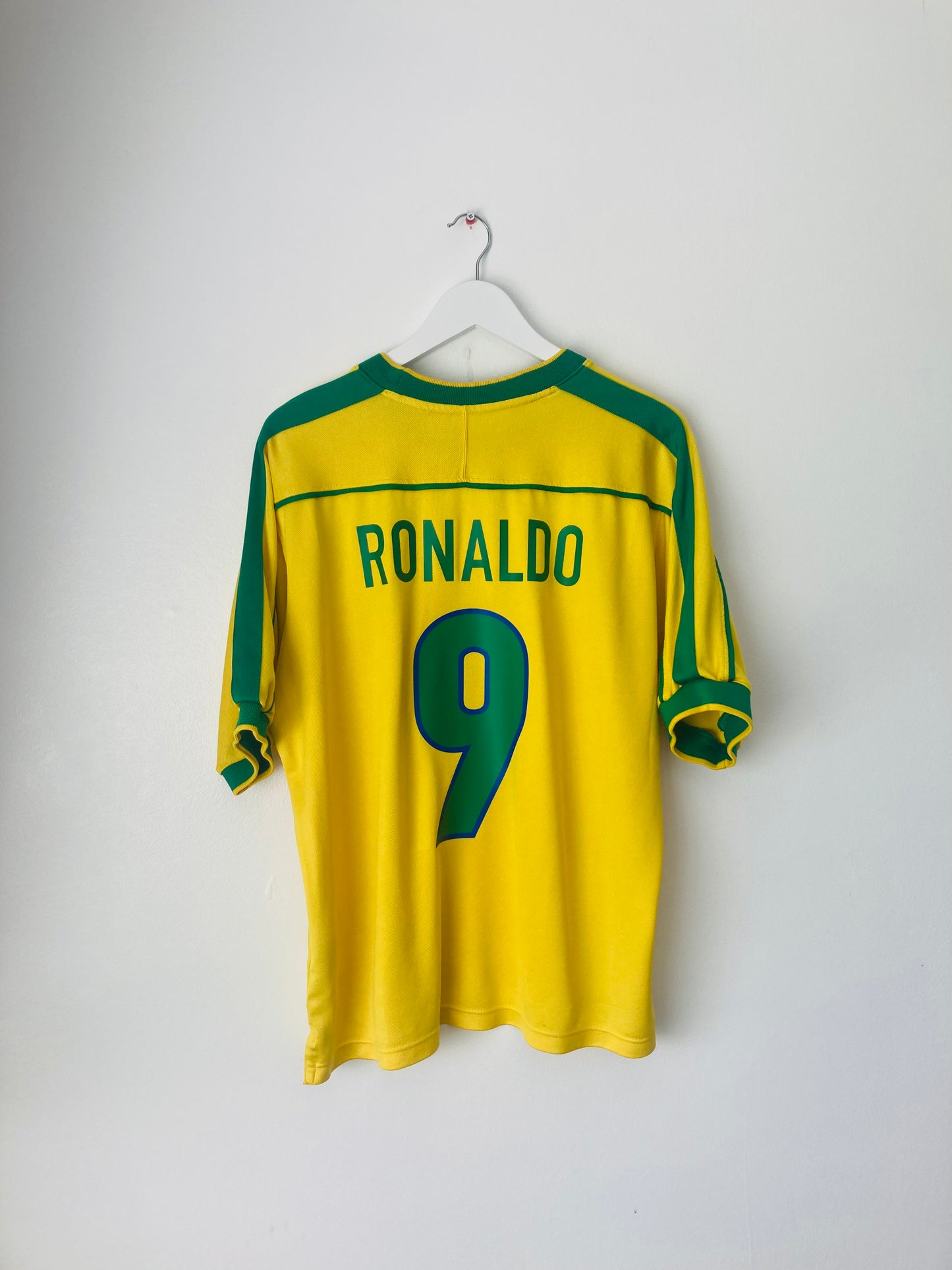 Brazil home football shirt         W/C 1998 Ronaldo Large
