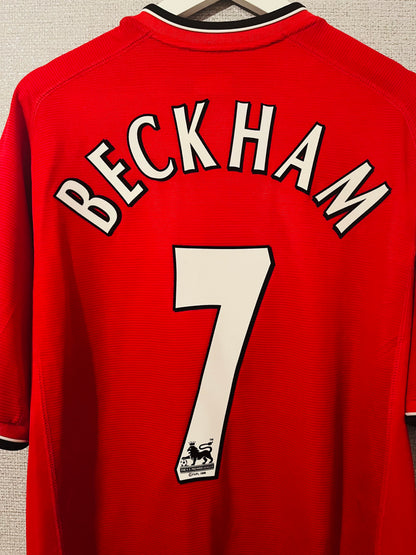 Manchester United home football shirt 2000/01 Beckham XL