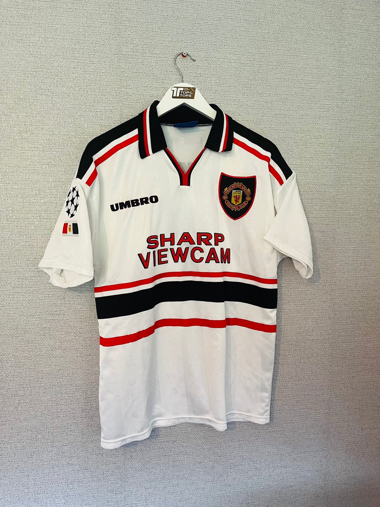 Manchester United away football shirt 1997/99 Beckham Medium