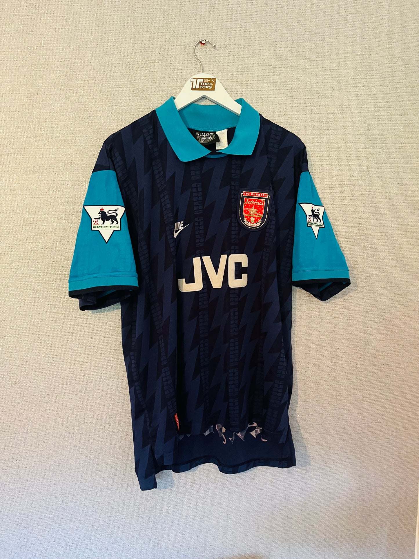 Arsenal away football shirt 1994/95 Wright XL