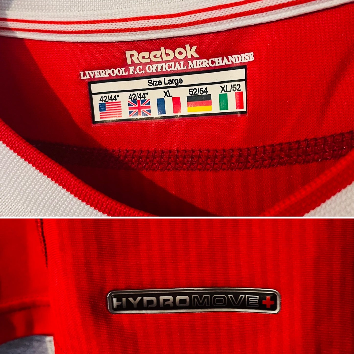 Liverpool home football shirt 2003/04 Baros Large