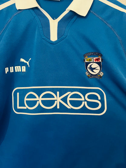 Cardiff City home football shirt 2002/03 Medium