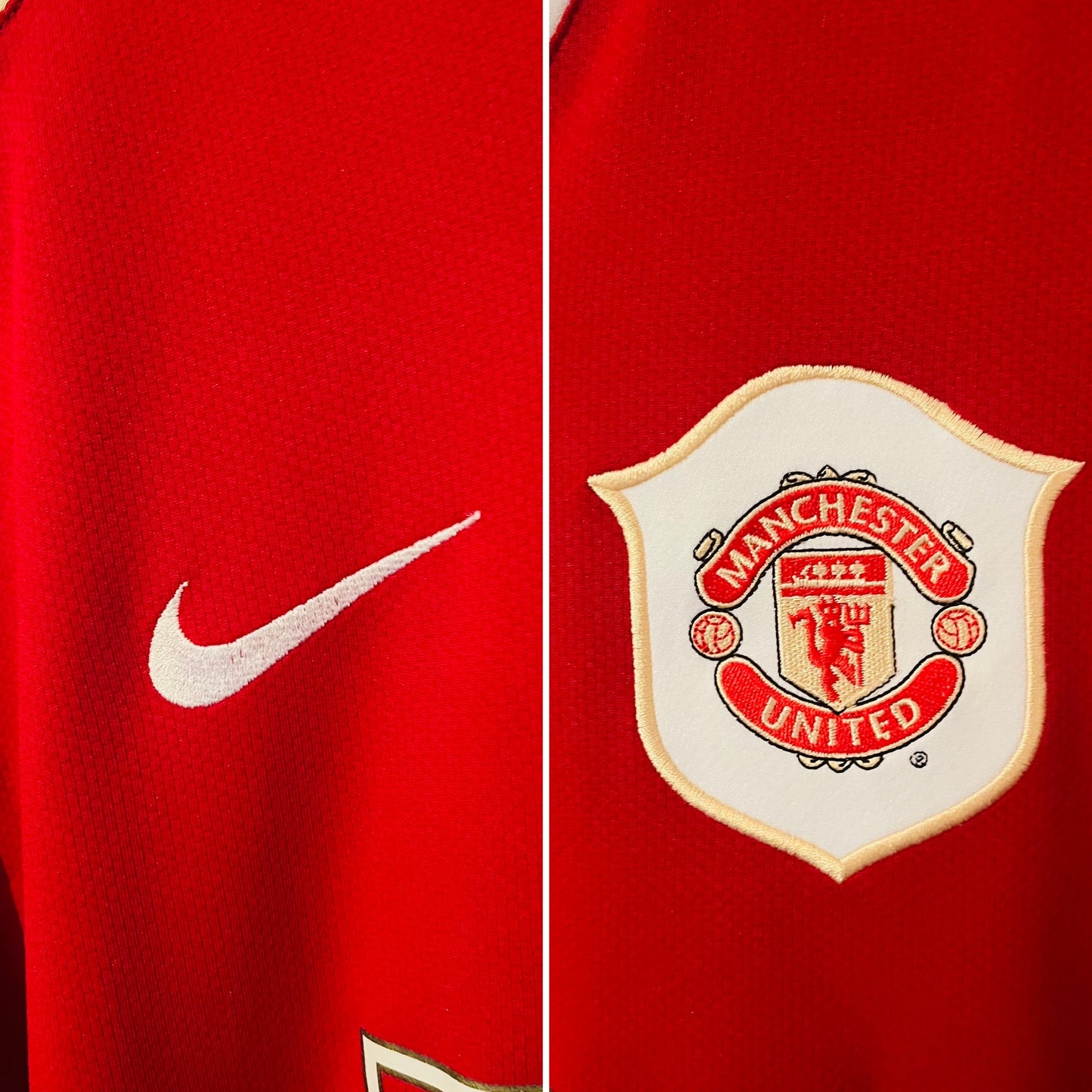 Manchester United home football shirt 2006/07 CR7 Large