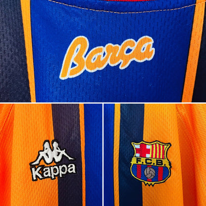 Barcelona away football shirt 1997/98 De La Pena XXL