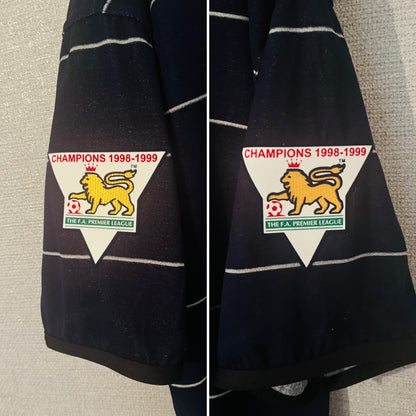 Manchester United away football shirt 1999/2000 Stam XL