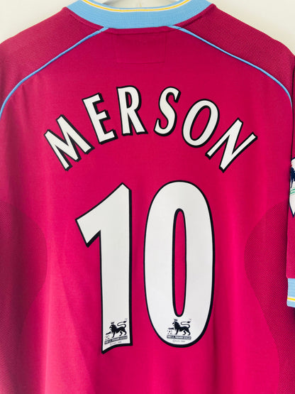 Aston Villa home football shirt 2001/02 Merson XL