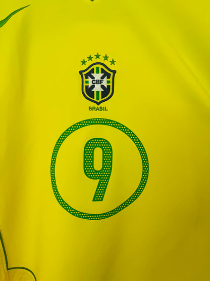 Brazil home football shirt 2004/06 Ronaldo Large