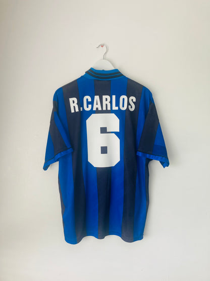 Inter Milan home football shirt 1995/96 Carlos Large