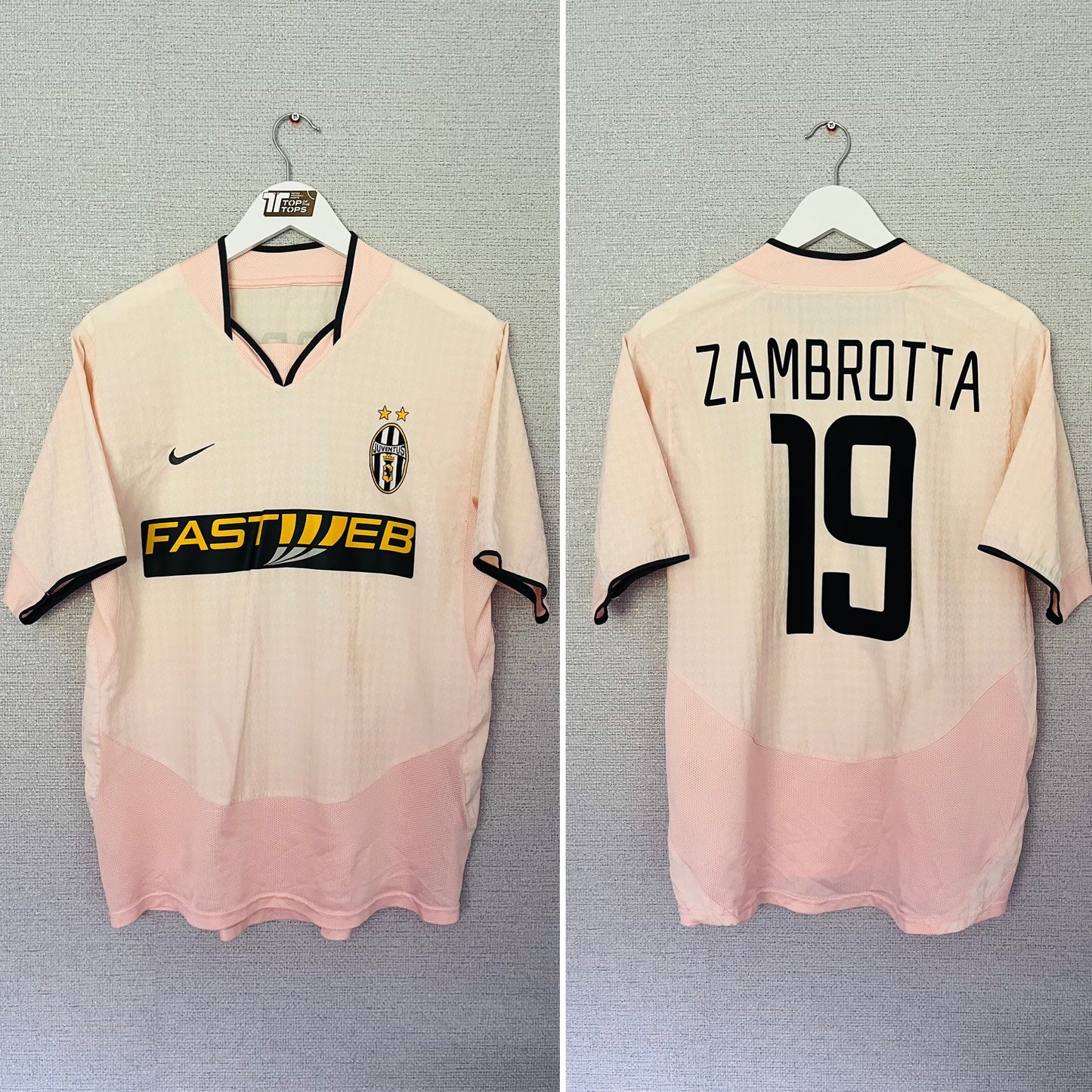 Juventus away football shirt 2003/04 Zambrotta Medium