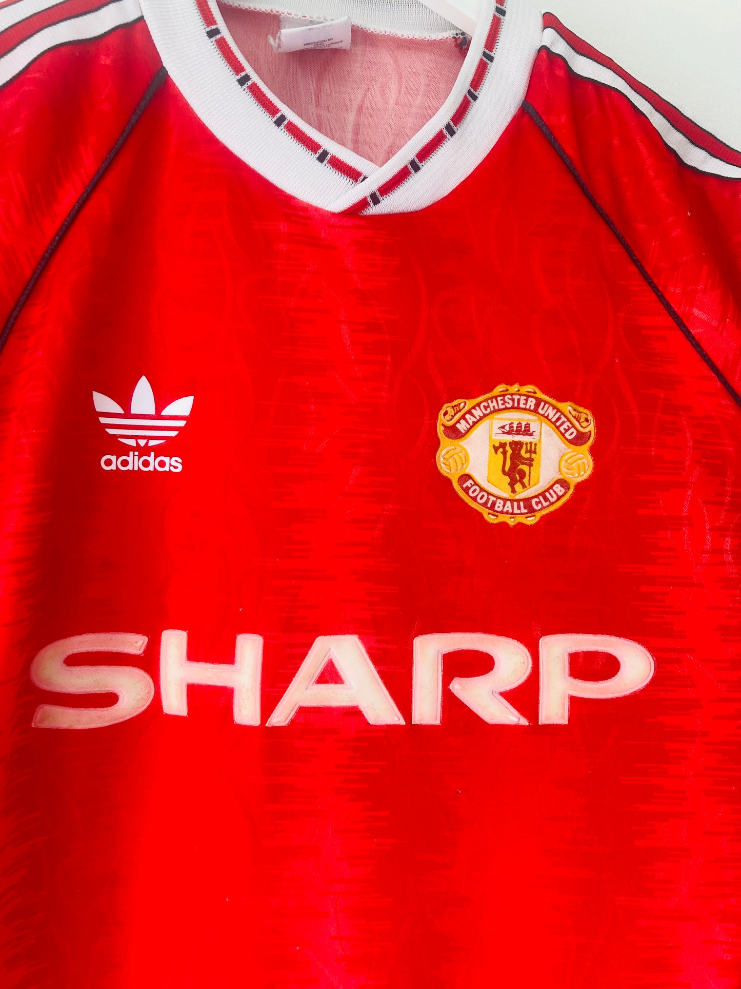 Manchester United home football shirt 1990/92 Large