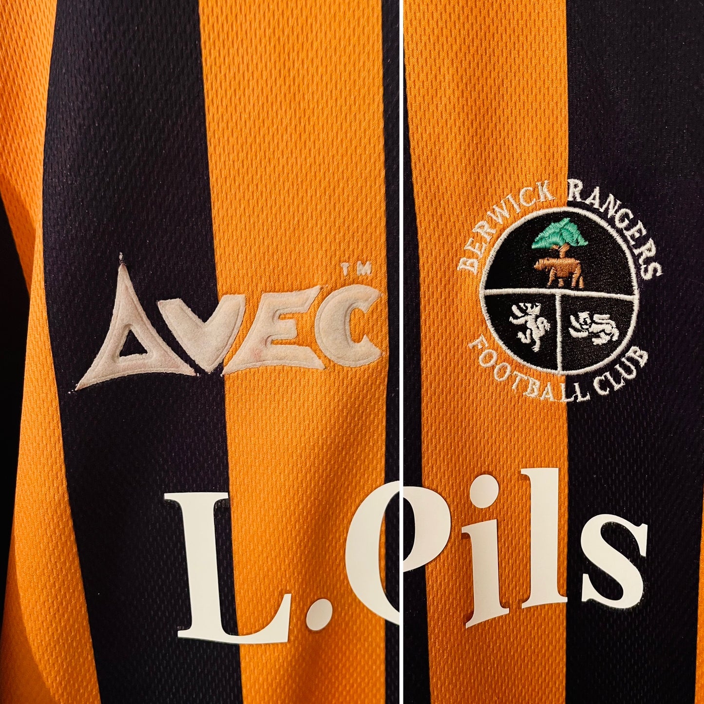 Berwick Rangers home Football shirt 1998/99 Large