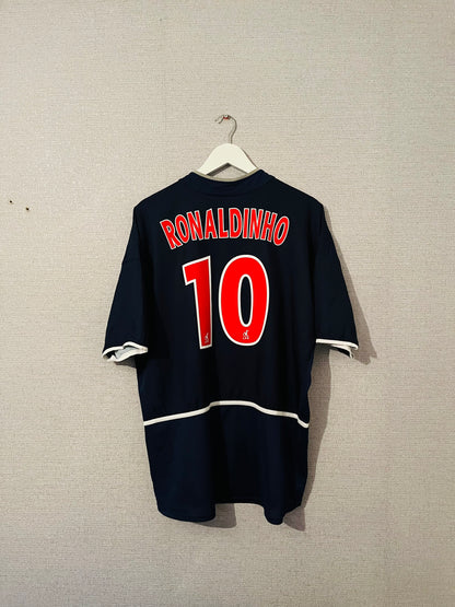 PSG home football shirt 2002/03 Ronaldinho XL