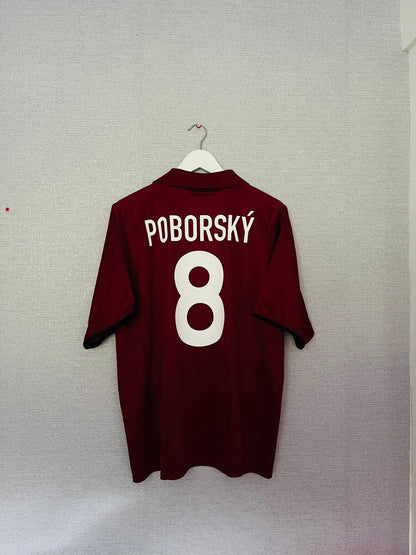 Sparta Prague home football shirt 2003/05 Poborsky Large