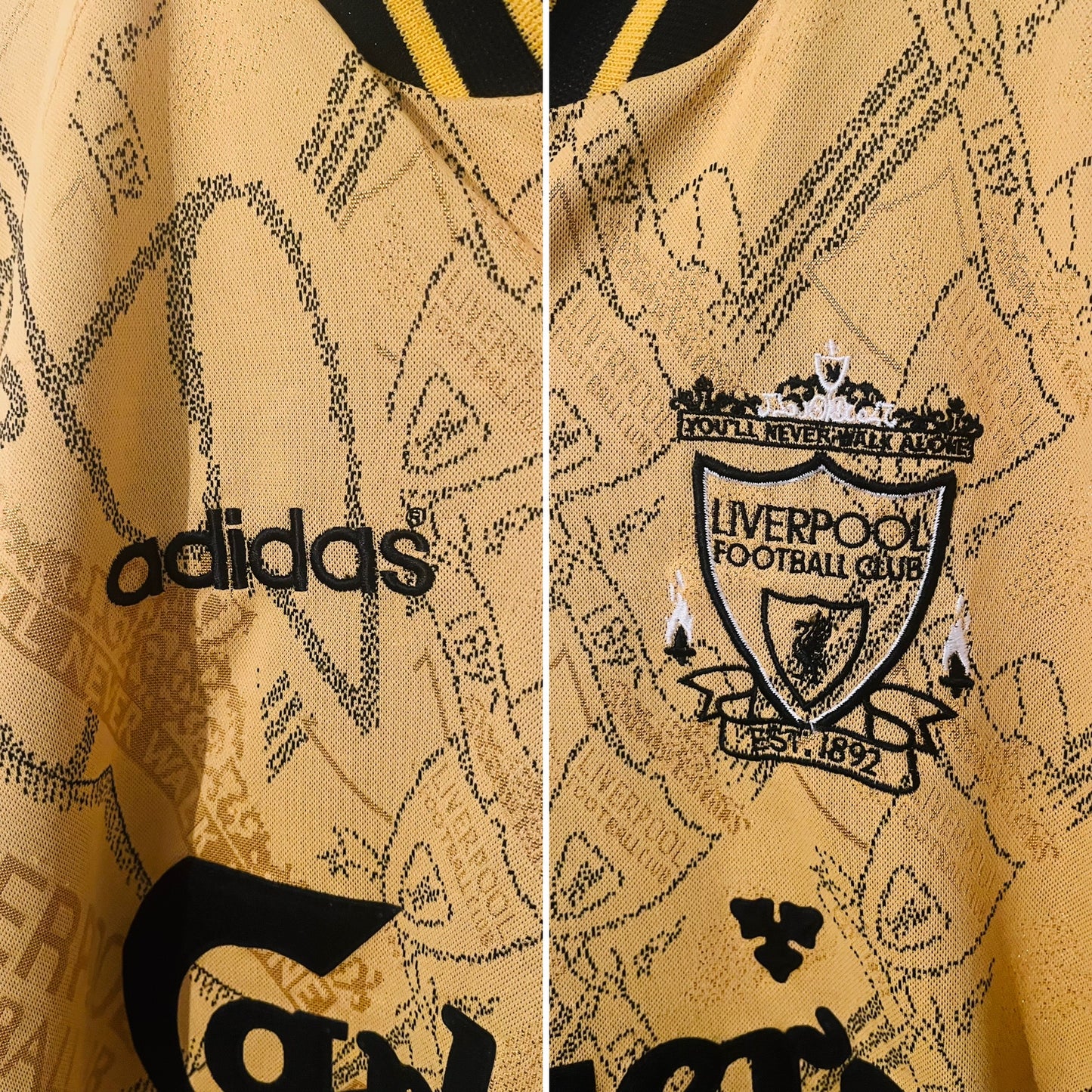 Liverpool third football shirt 1993/95 Fowler Large