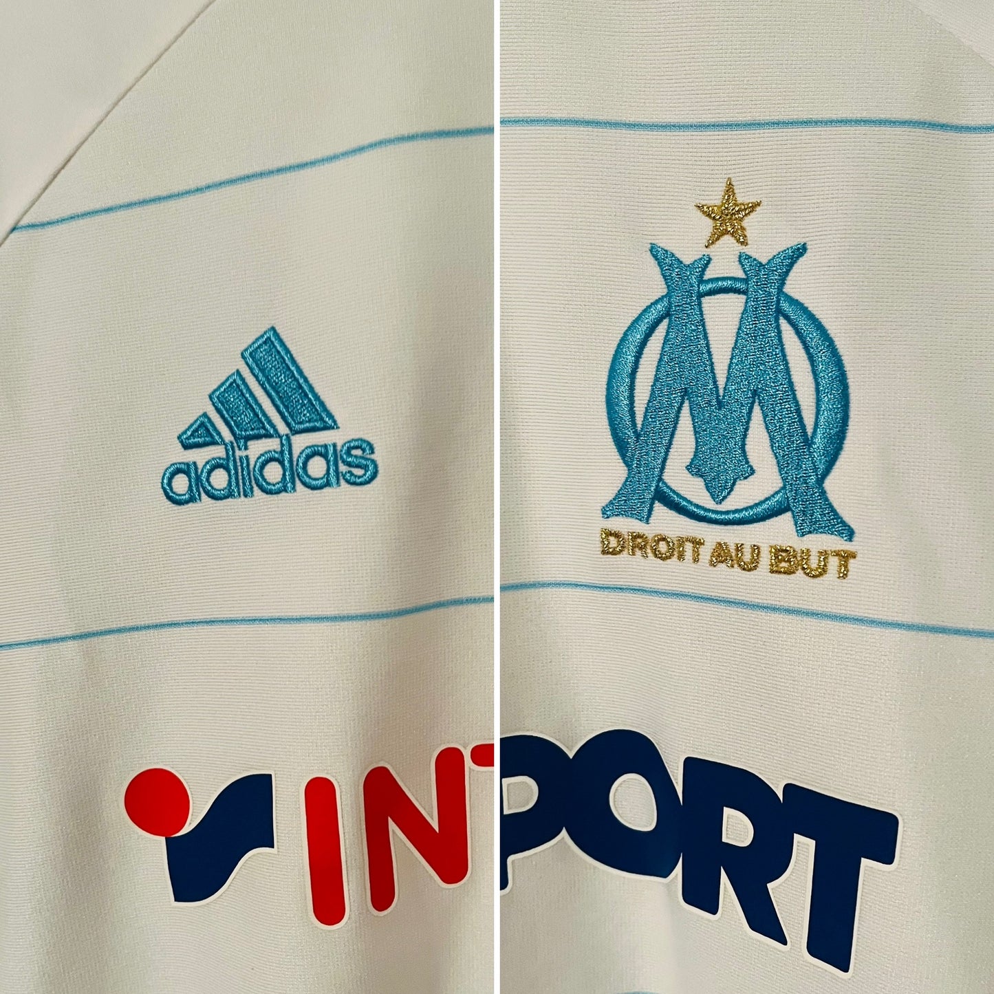 Olympique Marseille home cup final football shirt 2010/11 Taiwo Large