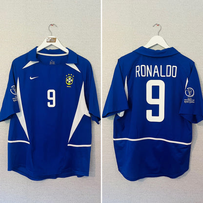 Brazil away football shirt W/C 2002 R9 Large