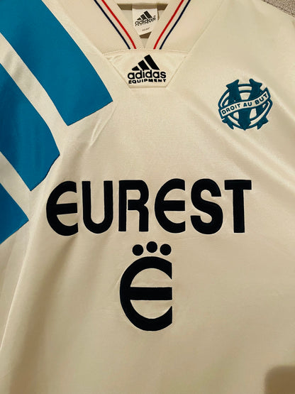 Olympique Marseille home football shirt 1992/93 Large