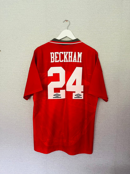 Manchester United home football shirt 1994/96 Beckham XL