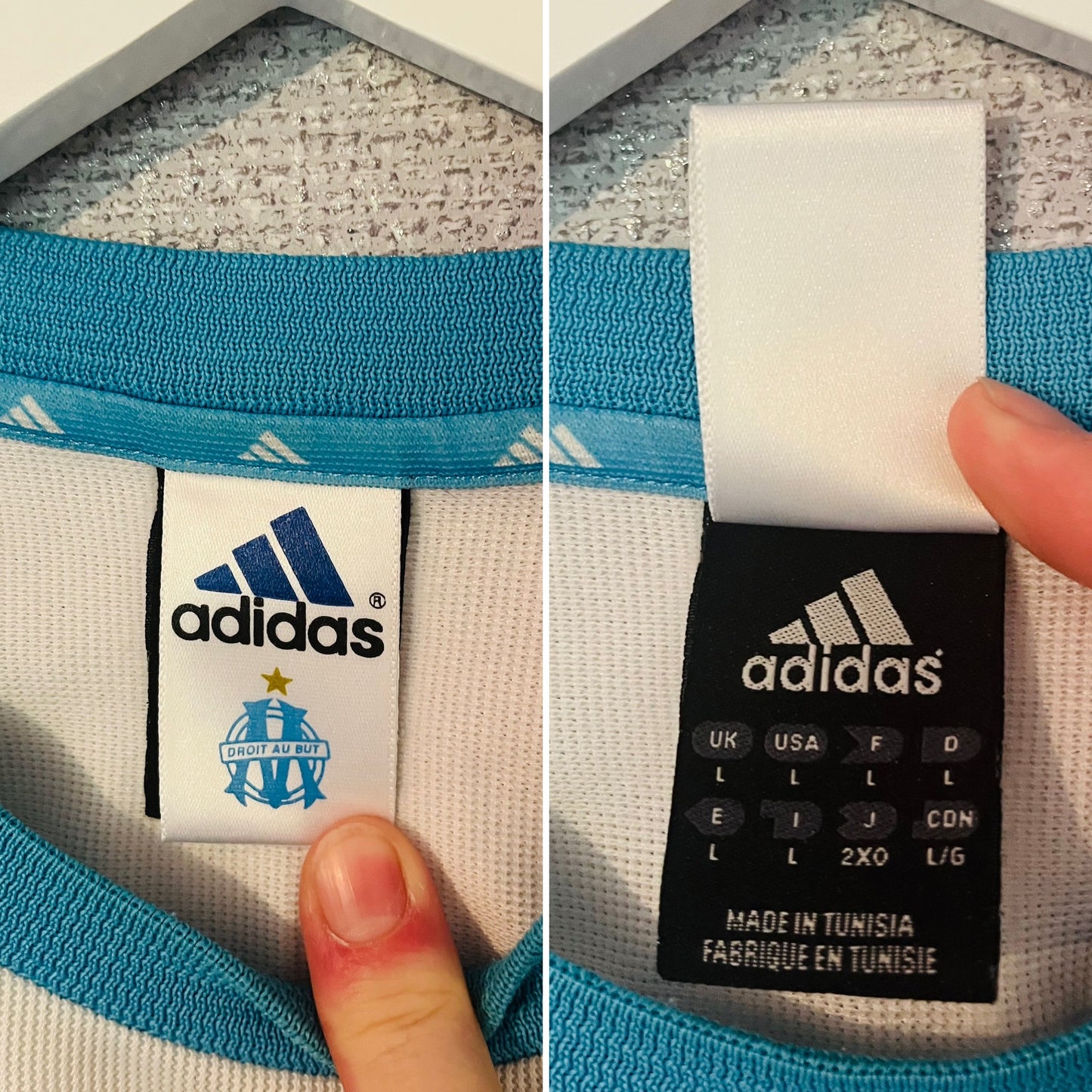 Olympique Marseille home football shirt 2002/03 Large