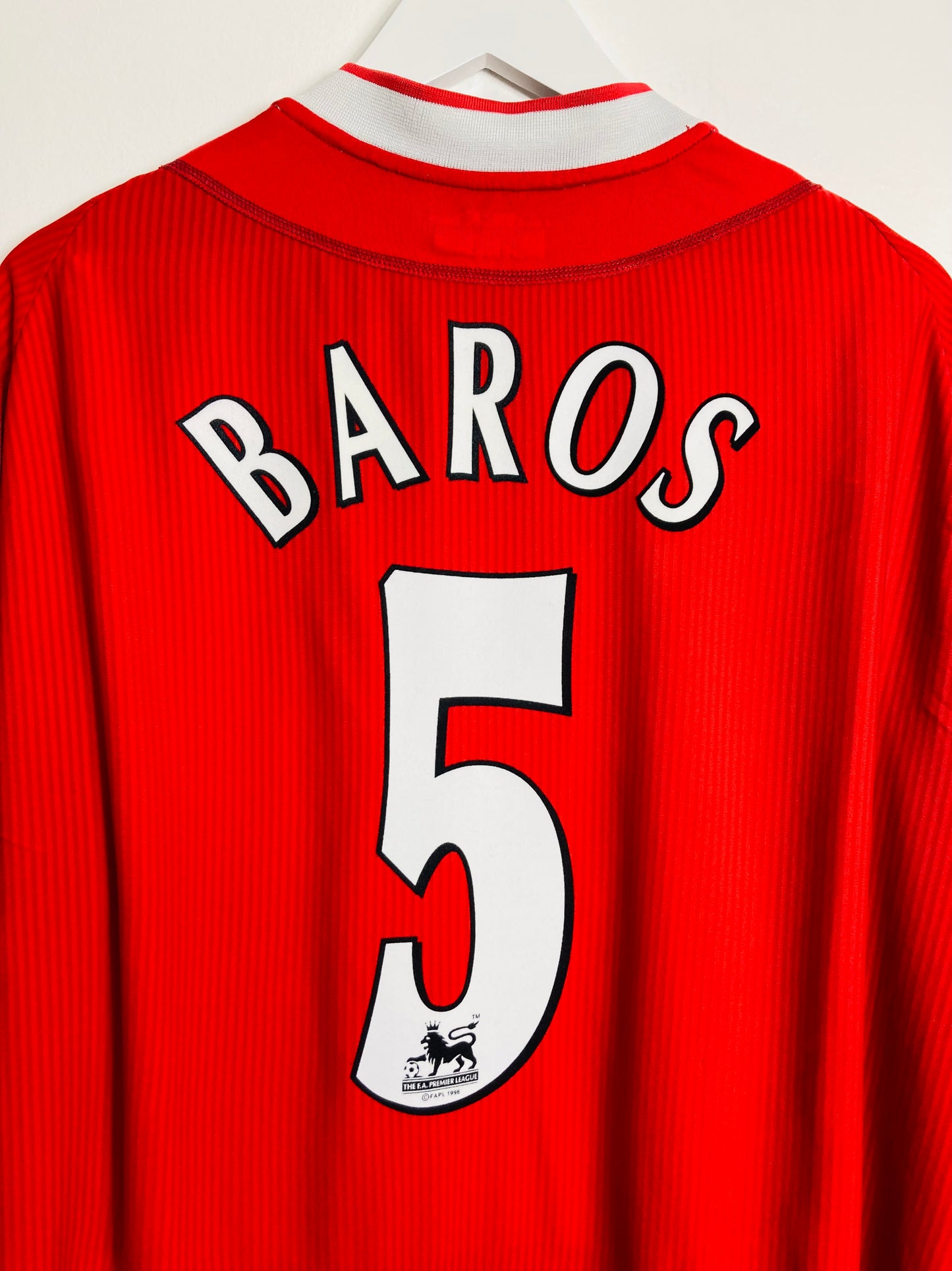 Liverpool home football shirt 2002/04 BAROS XL