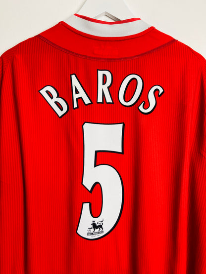 Liverpool home football shirt 2002/04 BAROS XL