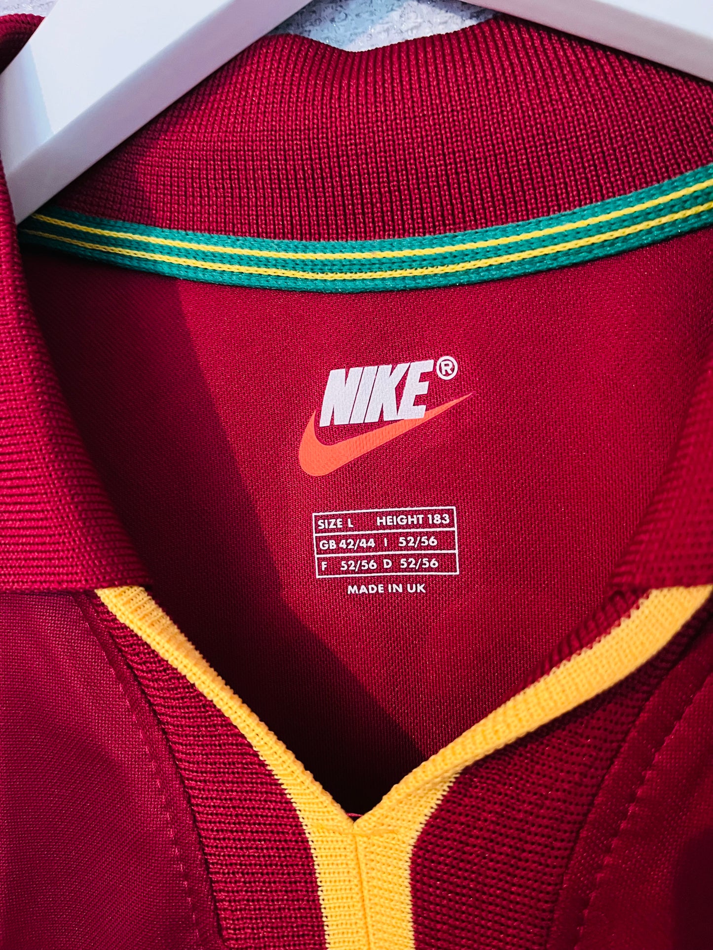 Portugal home football shirt 1998/99 Rui Costa Large