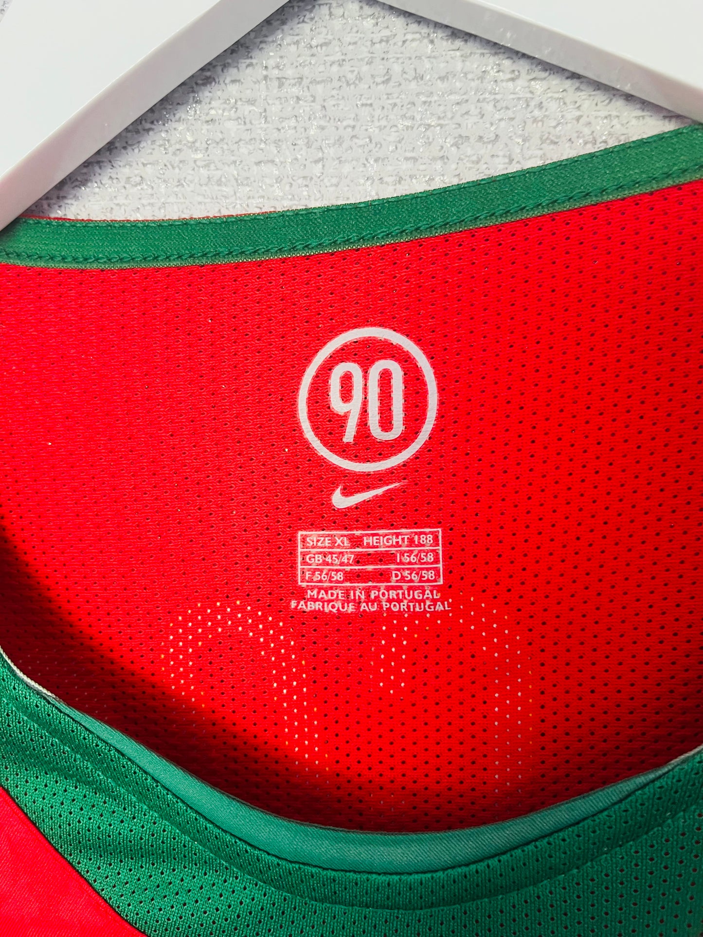 Portugal home football shirt Euro 2004 Rui Costa XL