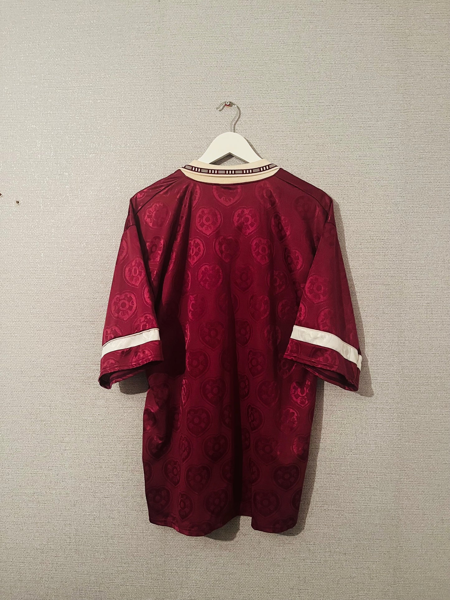 Heart of Midlothian Hearts home football shirt 1991/92 XL