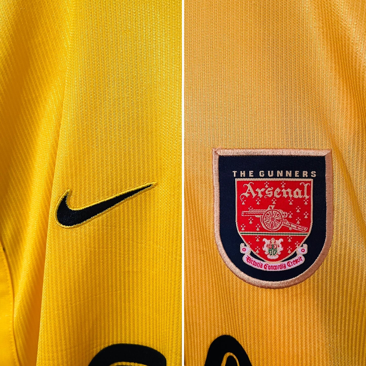 Arsenal away football shirt 1999/2001 Vieira XL