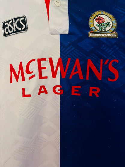 Blackburn Rovers home football shirt 1992/94 Shearer Large