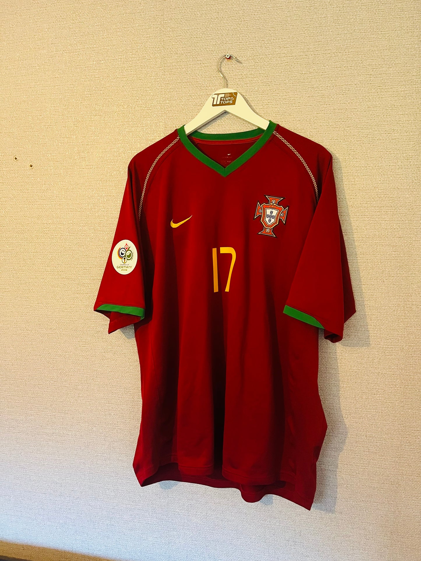 Portugal home football shirt W/C 2006 Ronaldo XXL