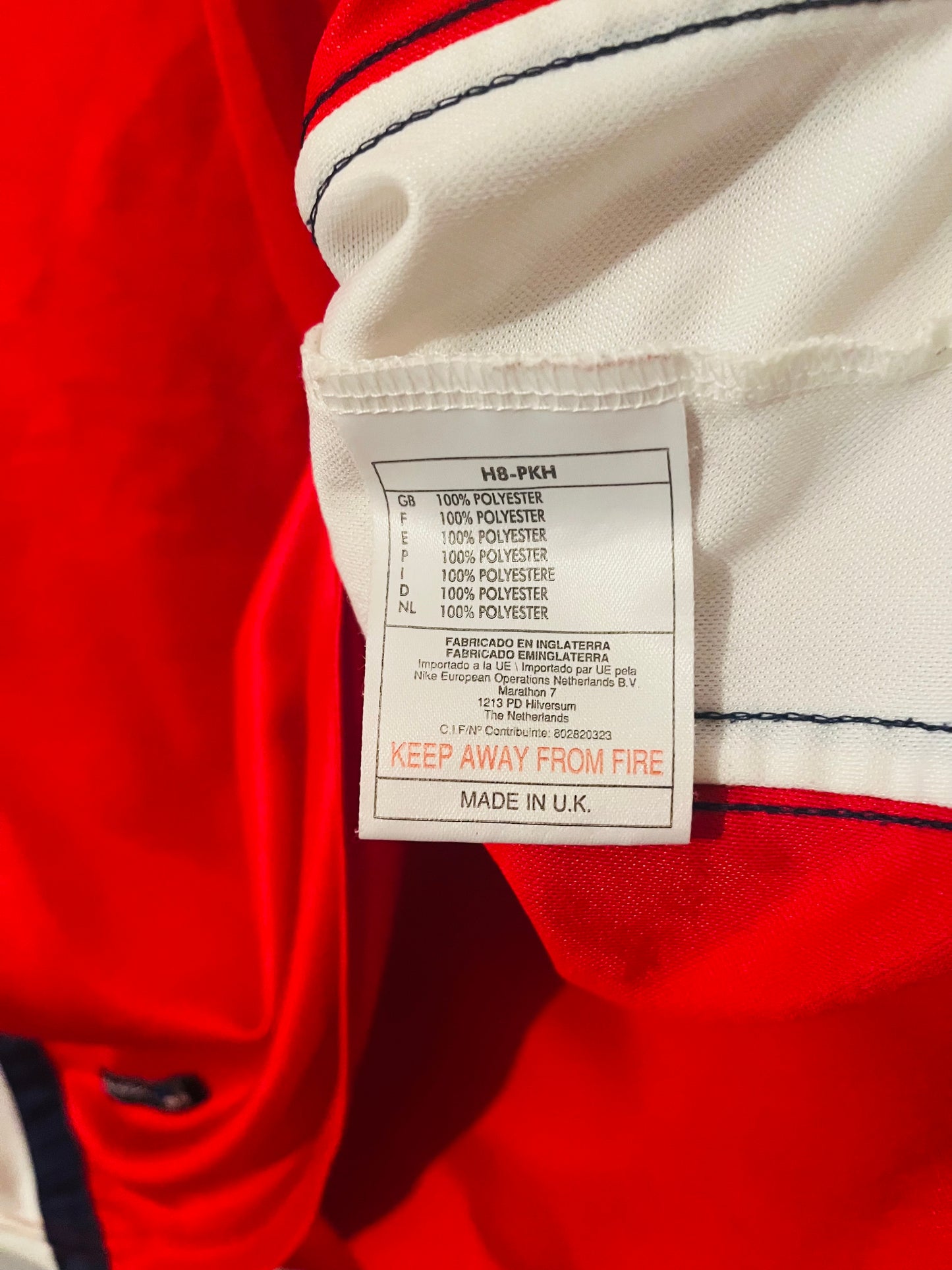 Arsenal home football shirt 1998/99 Vieira Medium