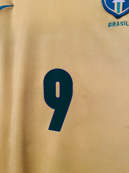 Brazil home football shirt W/C 1998 R9 Medium