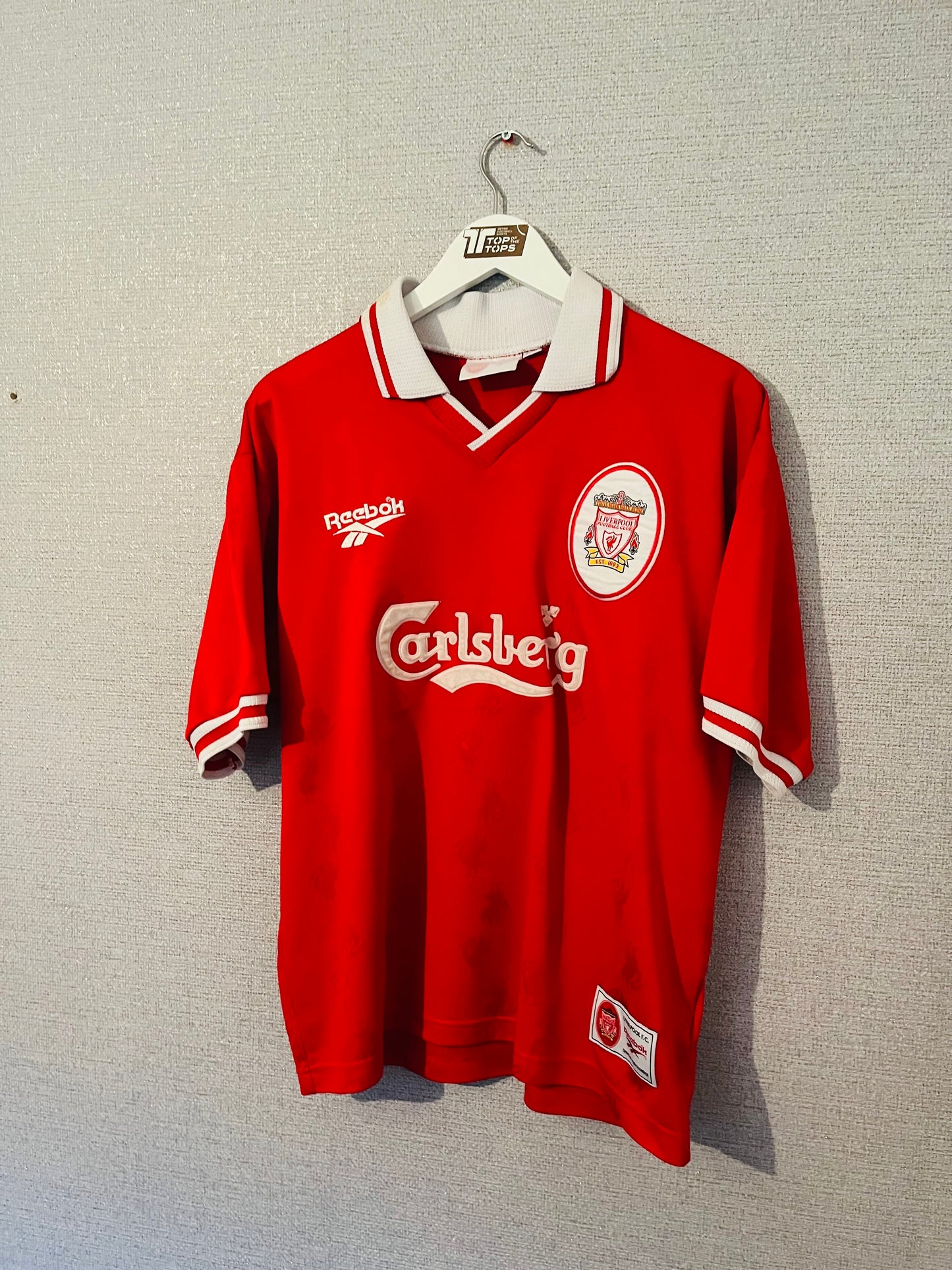 Liverpool home football shirt 1997/98 Fowler Medium