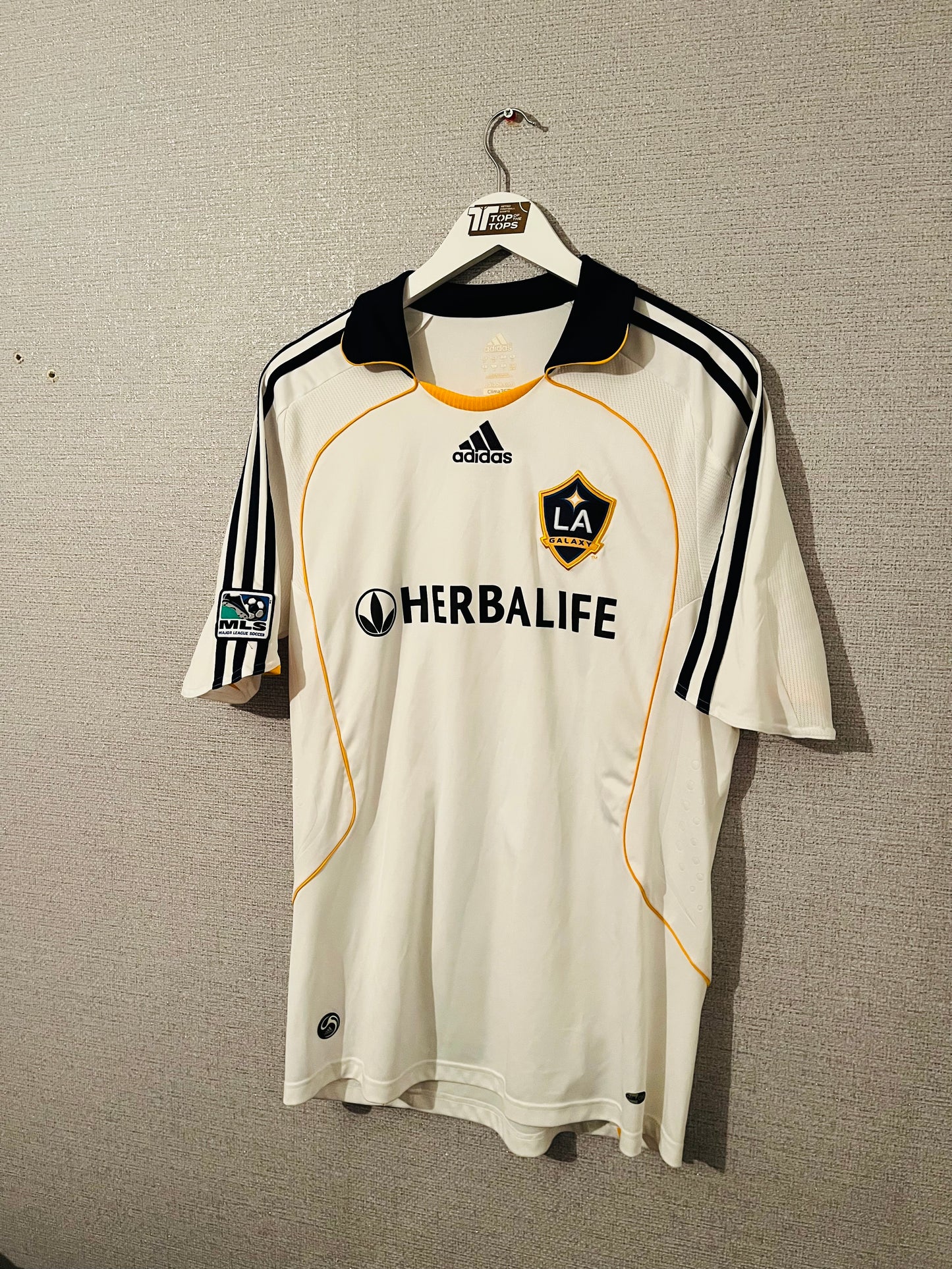 LA Galaxy home football shirt 2008/09 Beckham Medium