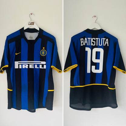 Inter Milan home football shirt 2002/03 Batistuta Medium