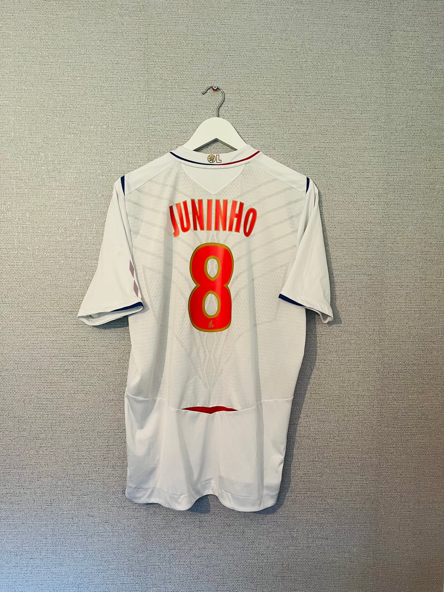 Olympique Lyonnaise Lyon home football shirt 2008/09 Juninho Medium
