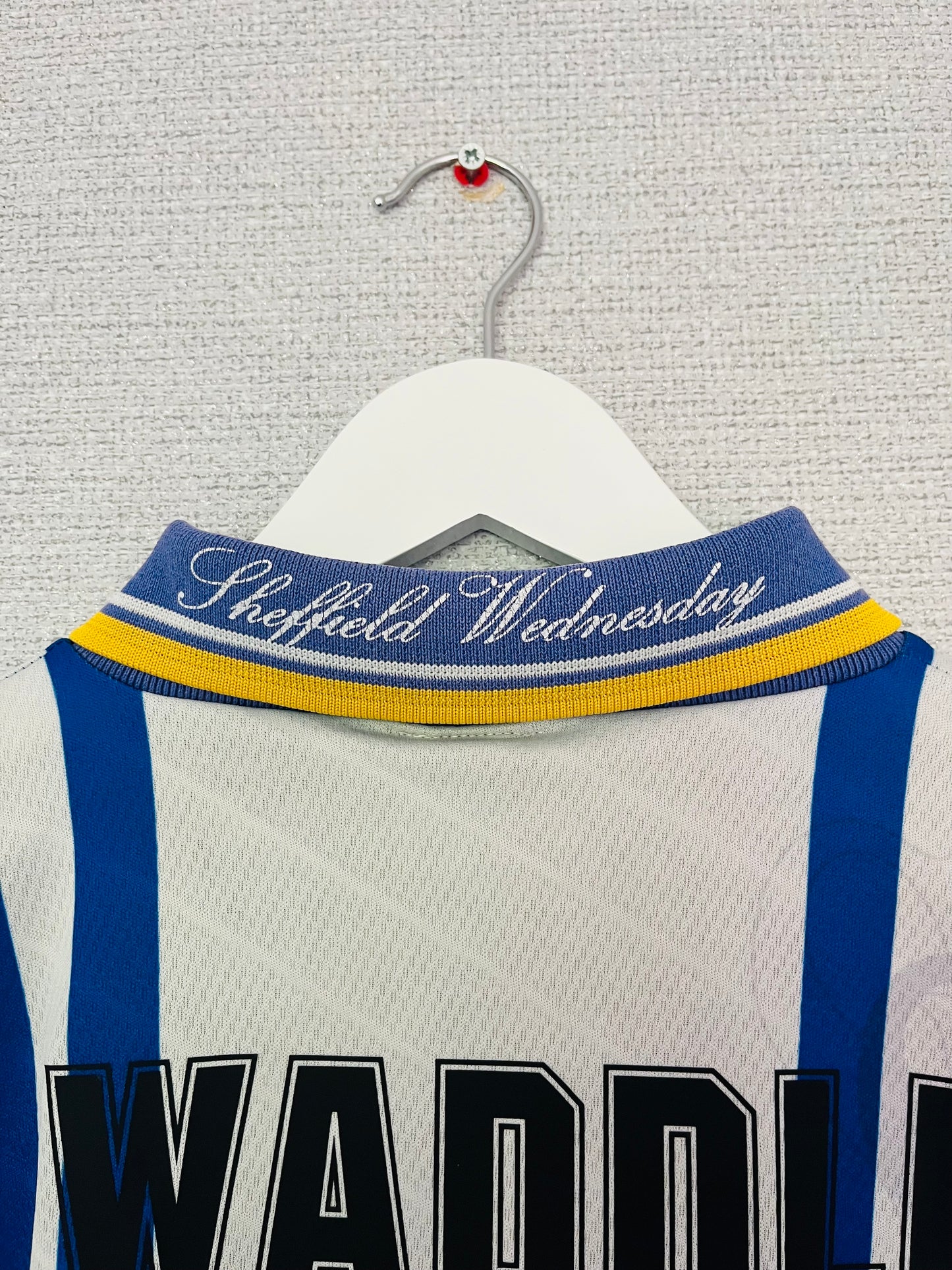 Sheffield Wednesday home football shirt 1995/97 Waddle Medium