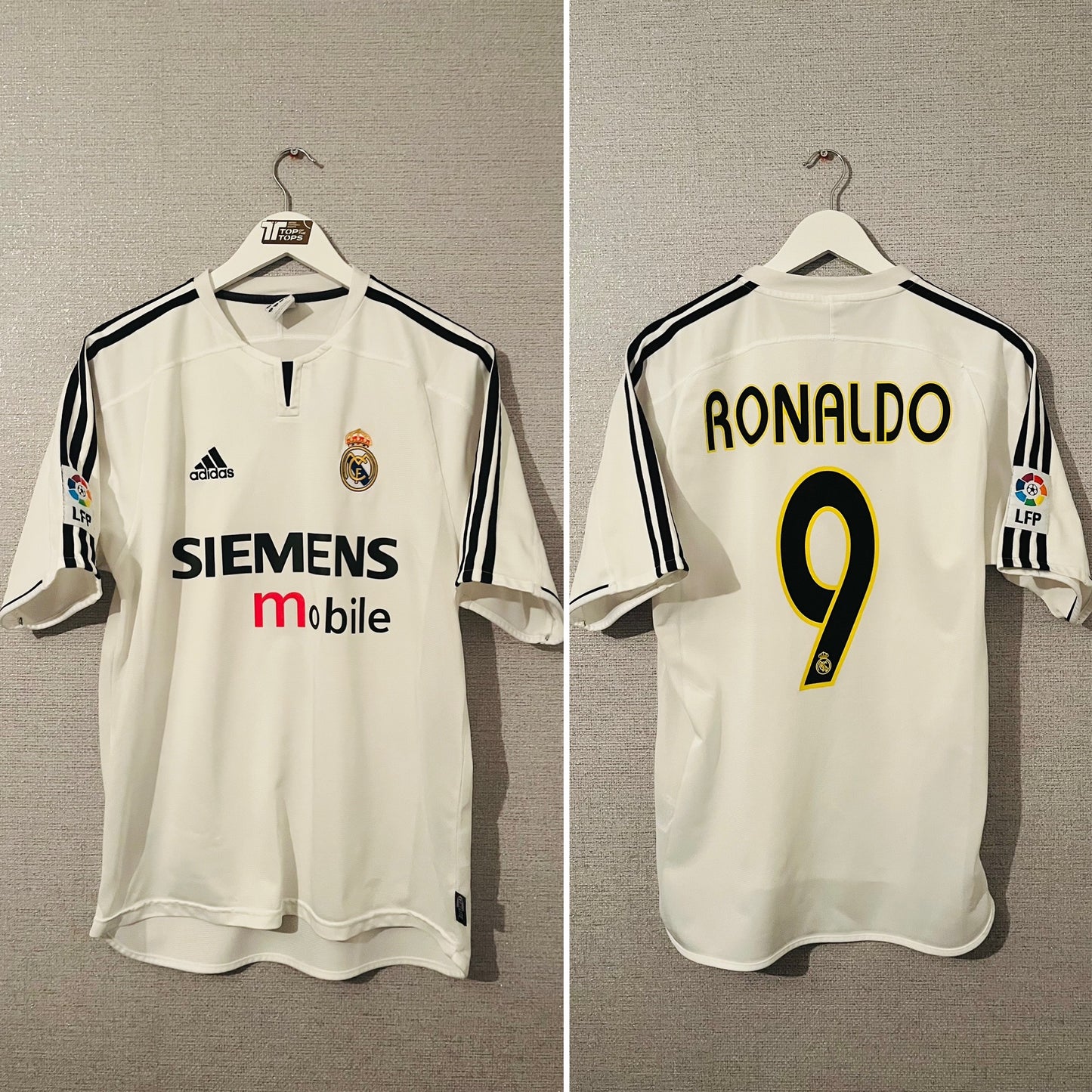 Real Madrid home football shirt 2003/04 R9 Medium