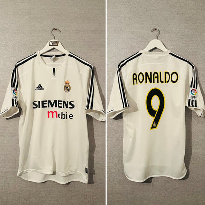 Real Madrid home football shirt 2003/04 R9 Medium